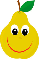 Drawing cartoon pear for children