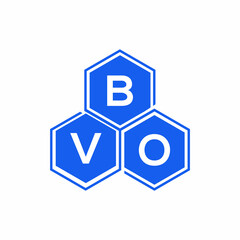 BVO letter logo design on White background. BVO creative initials letter logo concept. BVO letter design. 
