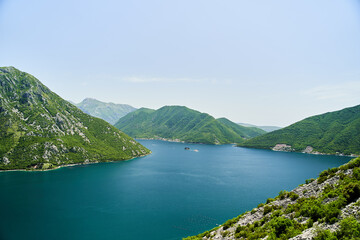 Obraz na płótnie Canvas Aerial view of the Bay of Kotor.