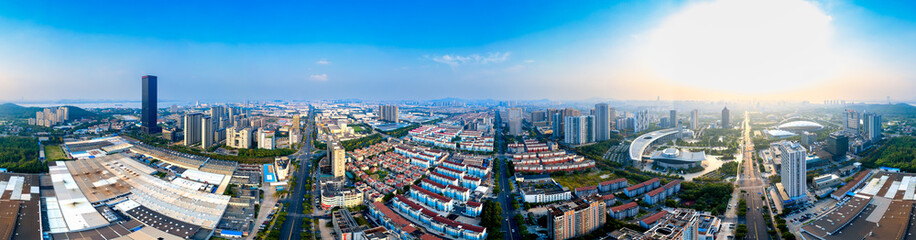 Fototapeta premium Dusk scenery of Jiangyin City, Jiangsu Province, China