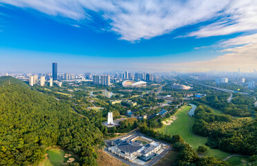 Dusk scenery of Jiangyin City, Jiangsu Province, China