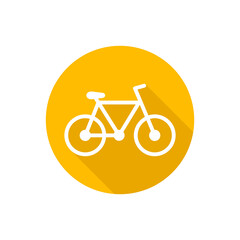 Bicycle flat icon with shadow