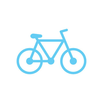 Bicycle blue vector icon