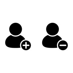 Add or delete user icon