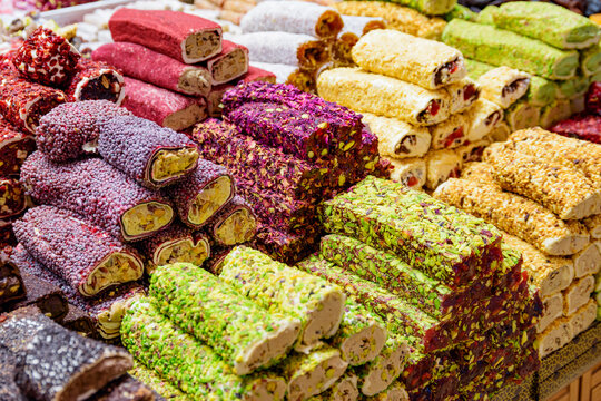 Turkish delight (lokum) at the Grand Bazaar at Istanbul