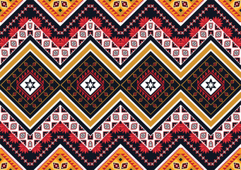 Geometric ethnic flower pattern for background,fabric,wrapping,clothing,wallpaper,Batik,carpet,embroidery style.