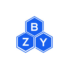 BZY letter logo design on black background. BZY  creative initials letter logo concept. BZY letter design.