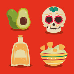 mexican icons set