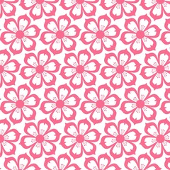 Pattern with floral elements on a white background