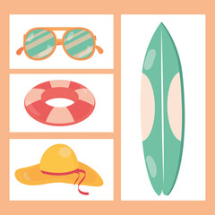beach and summer icons