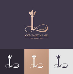 L logo or monogram. L Letters of the alphabet Initials. Beautiful logo design for company branding. Vector illustration.