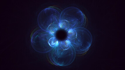 Obraz premium 3D rendering abstract multicolor fractal light background