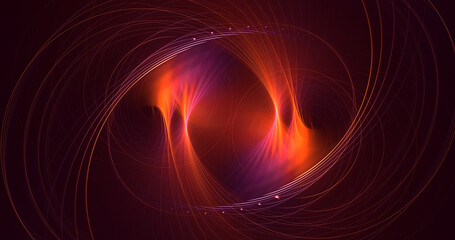 3D rendering abstract multicolor fractal light background