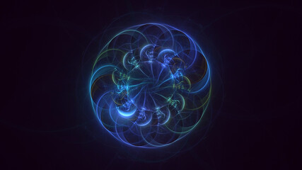 Obraz premium 3D rendering abstract multicolor fractal light background
