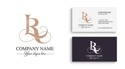 LR, RL logo or monogram. LR, RL Letters of the alphabet Initials. Beautiful logo design for company branding. Vector illustration.