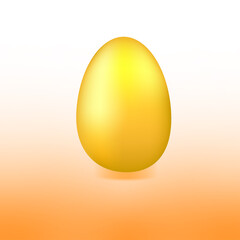 Golden egg. Easter. Easter egg yellow.