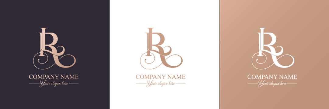 LR, RL logo or monogram. LR, RL Letters of the alphabet Initials. Beautiful logo design for company branding. Vector illustration.