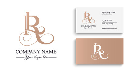 LR, RL logo or monogram. LR, RL Letters of the alphabet Initials. Beautiful logo design for company branding. Vector illustration.