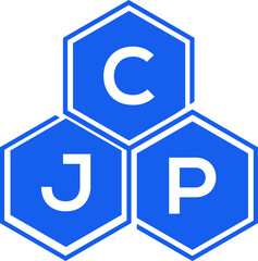 CJP letter logo design on black background. CJP creative initials letter logo concept. CJP letter design. 
