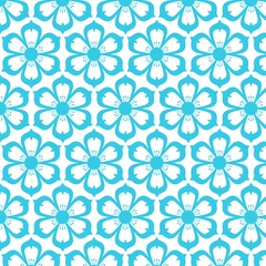 Pattern with floral elements on a white background