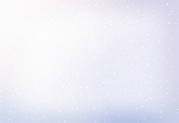 Glittering subtle snow falling on light blue airy empty background. Pastel pure winter textured illustration.