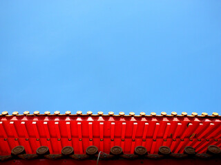 Asian culture concept-roof with beautiful decoration, famous heritage landmark, traditional ancient...