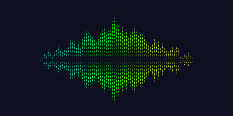 Vector illustration of music wave in the form of the equalizer