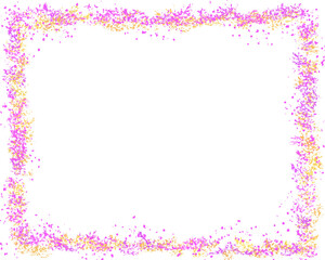 ピンクと黄色のリーフ模様の四角い枠