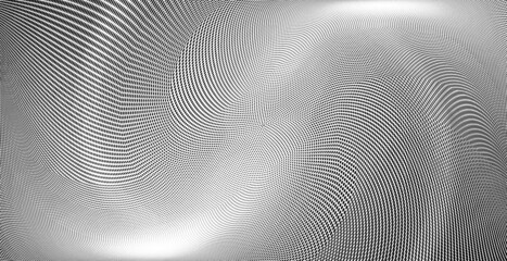 Abstract monochrome grunge halftone pattern. Wide vector illustration	