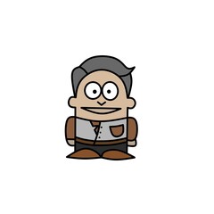 Naklejka premium Unique and simple character