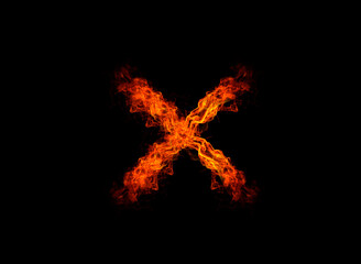 The cross of burning flame
