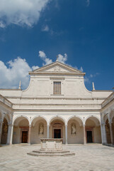 Obraz premium Cassino, Italy - June 2000: View on Monastery at Monte Cassino