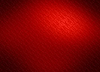 Dark red metal lattice abstract background. Minimal hexagonal pattern. Smooth surface.