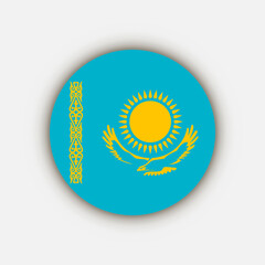 Country Kazakhstan. Kazakhstan flag. Vector illustration.