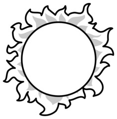 Black and white doodle character