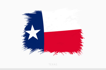 Grunge flag of Texas, vector abstract grunge brushed flag of Texas.
