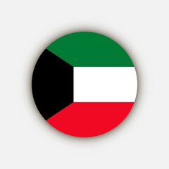 Country Kuwait. Kuwait flag. Vector illustration.