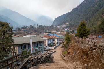 Fototapeta na wymiar Village in a Valley