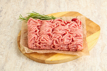 Raw beef minced meat for cooking