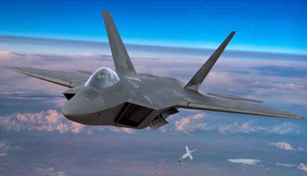 Lockheed Martin F-22 Raptor in flight
