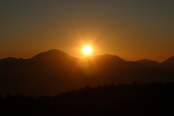 Tramonto in montagna