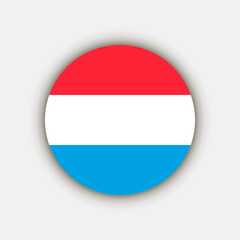 Country Luxembourg. Luxembourg flag. Vector illustration.