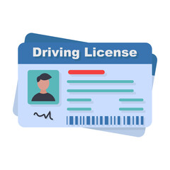 Driver license, identification or id card template illustration.