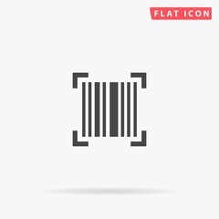 Barcode reader flat vector icon