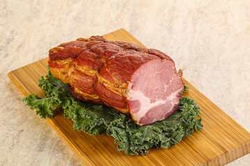 Delicous pork cured meat isolated