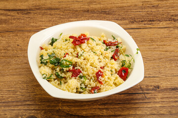 Vegetarian uisine - couscous with vegetables