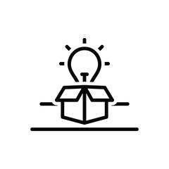 Black line icon for product