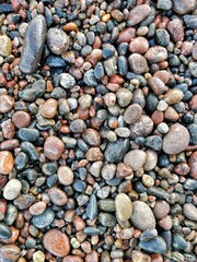 pebbles on the beach close-up