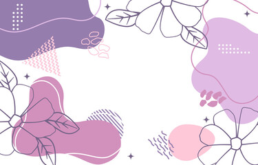 Cute Nature Floral Flower Minimalist Girly Abstract Background Wallpaper