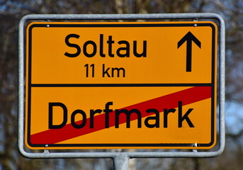 Ortsschild von Dorfmark, Niedersachsen